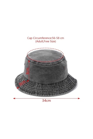 Tezzgelsin Unisex Uv Korumalı Pamuklu Eskitme Bucket Şapka Kırmızı