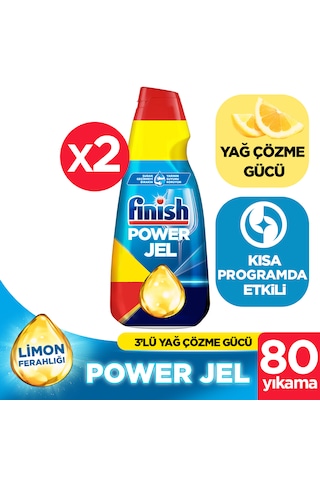 Finish Bulaşık Makinesi Deterjanı Jel Limon 1 L x 2