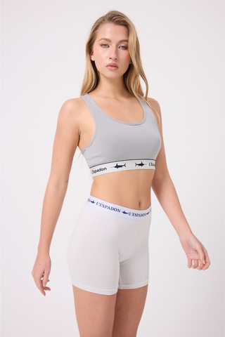 Athleshorts Yüksek Bel Kadın Uzun Boxer Şort-3267 Beyaz