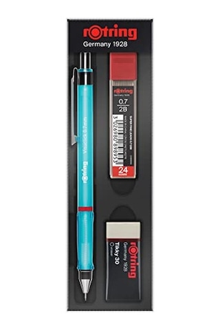 Rotring Visuclick Versatil Kalem 3 Lü Okul Seti, Uçlu Kalem 0.7 Mm, 0.7 Uç 2b, Silgi Hediye - Mavi