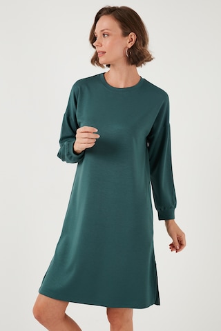 Lela Modest Oysho Kumaş Relaxed Fit Yırtmaçlı Bayan Tunik 5865878 Nefti
