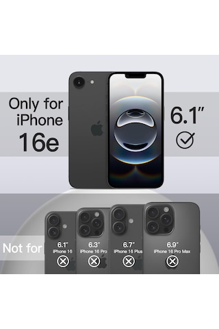 Apple iPhone 16e Uyumlu  Kılıf Renkli Silikon + 9h Ekran Koruyucu Cam Set