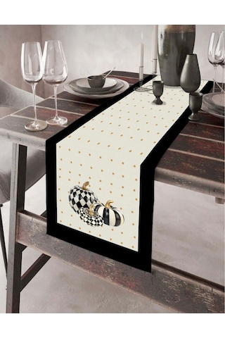 Balkabağı Desen Runner Ve Home Desen Runner 40 X 140 Ikili Paket Renkli