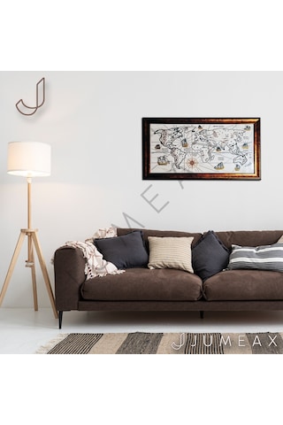 Jumeax Old Map Piri Reis Mermer Tablo