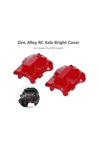 Novahub Traxxas Trx-4 Aksesuarı - Çinko Alaşımlı Diferansiyel Kapağı Kırmızı/gümüş Set Traxxas Trx-4 İçin Çinko Alaşım Kapağı, Gümüş-kırmızı Renk
