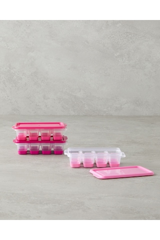 Posuda Plastik Buz Kalıbı Pembe Pembe