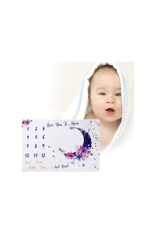 Dolıty Bebek Milestone Battaniye Aylık Ay Fotoğraf Prop Stil-a Stil A Çok Renkli