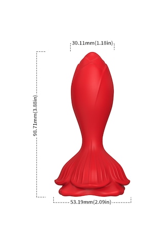 Red Fox Prıme Toys Rose Kablosuz Kumandalı Titreşimli Anal Plug Vibratör