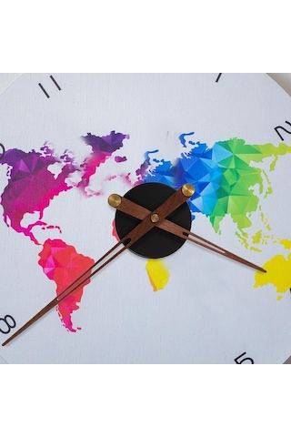 Pazly Yedek Suntek Siyah Siyah Saat Parçalar Mekanizması Hareketi Ahşap Wi Çok Renkli