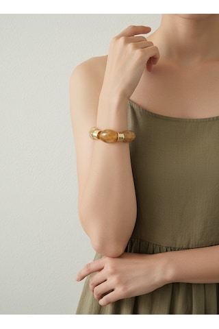 Valmont Accessories Kadın Gold Renk Kahverengi İri Kemik Taşlı Bileklik Valmont Accessories Kadın Gold Renk Kahverengi İri Kemik Taşlı Bileklik