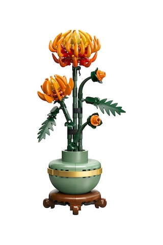 LEGO® Botanicals Krizantem 10368 – Yetiskinler için Pastel Yesil Saksi Içeren Dekoratif Çiçek Modeli Yapim Seti (278 Parça)