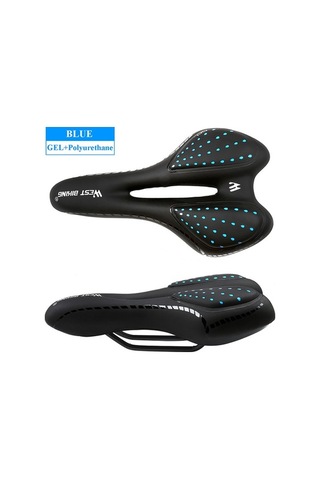 Dancemonkey Çok Renkli Seçeneklerle Gel Poliüretan Bisiklet Sele 270x160mm, 418g Mavi Mavi