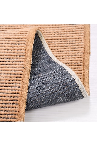 Çam Halı Crea Decolux Azade 8203 Hardal Özel Kaymaz Tabanlı Pamuk Dokuma Kilim