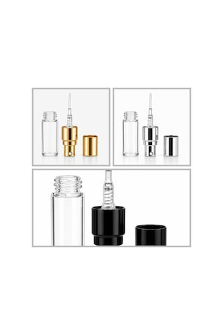 3 Ml 5 Adet Tekrar Doldurulabilir Metal Sprey Ve Kapak İnce Boş Şişe