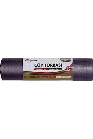 Atiplast Sk006430 Konteynır Boy Siyah Çöp Torbası 120 X 150 Cm, 240 L, 800 Gr, 10 Adet