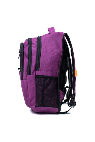 Çok Gözlü Ergonomik Sırt Çantası Su İtici Unisex Okul, Günlük Ve Seyahat Çantası Mor Mor