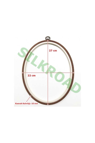 Nurge No:5 Oval Plastik Pano Nakış Kasnağı 22x27cm - 10 mm