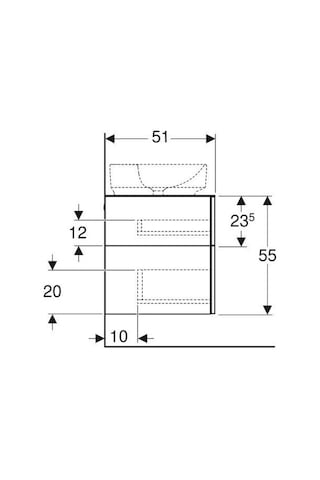 Geberıt Variform Çanak Lavabo Dolabı Üç Çek.b120 - 501.186.00.1 Antrasit - Gri