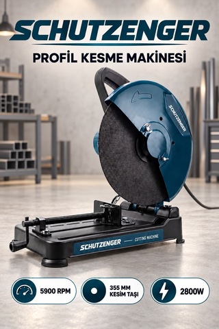 2800w Profesyonel Profıl Kesme Makinesi 355mm 45 Açılı Metal Demir Prafil Kesme