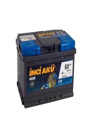 İnci 12v 60 Ah Agm 3 Yıl Garanti Otomobil Ve Hafif Ticari Start-stop Agm Leo 2025 Üretim