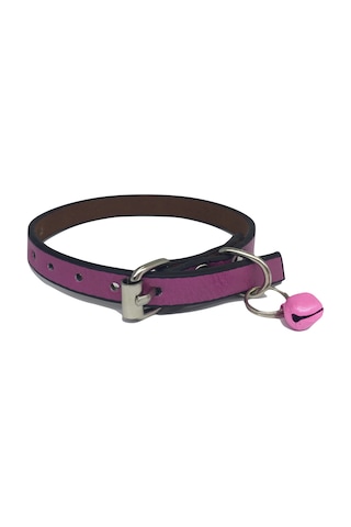 Koyu Pembe Deri Zilli Tasma