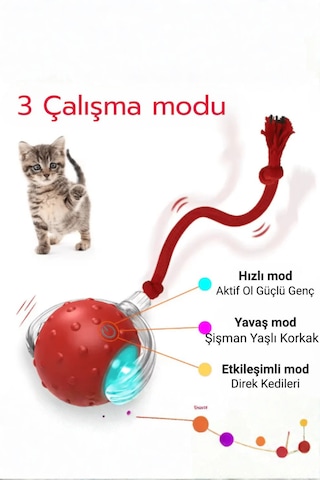 Işıklı Otomatik Hareket Eden Top