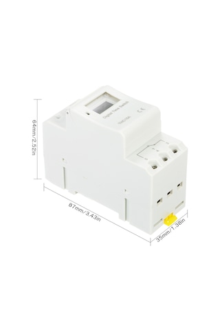 Konesam 16a Programlanabilir Mikroişlemci Zaman Kontrolörü, Dijital Ekranlı Zamanlayıcı, 12v, 16 Açma-kapama Ayarı, Pil Yedekli Beyaz