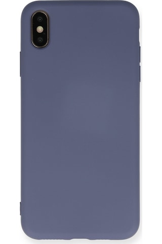 Newface - 919 - Apple iPhone Uyumlu Xs Max Kılıf Nano İçi Kadife Silikon - Csmo-tex - - Gri