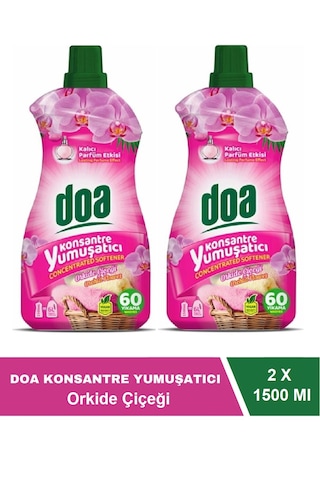 Doa Konsantre Çamaşır Yumuşatıcı Orkide 60 Yıkama 1500 Ml X 2 Adet 2'li Set