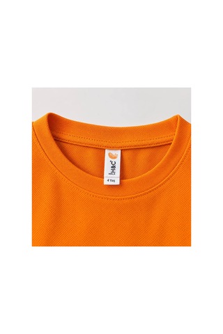 H&c Coolboy H&c Cool Boy 2 Li Çocuk Tişört Unisex Pike Kumaş Kısa Kollu Basic T-shirt Turuncu