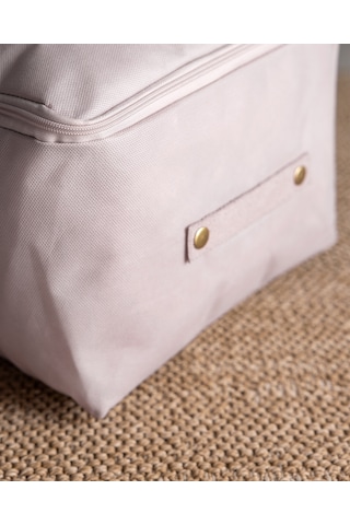 Çiçek Desen Baskılı Hurç - Pudra - 30x22x18 Cm Bhu-09 Pudra