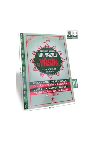 Yasin-i Şerif Arapça Kolay Okunuşlu İri Yazılı Çanta Boy Yeşil