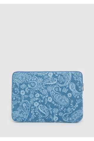 Mavi - Etnik Desenli Denim Laptop Çantası 1913825-31558