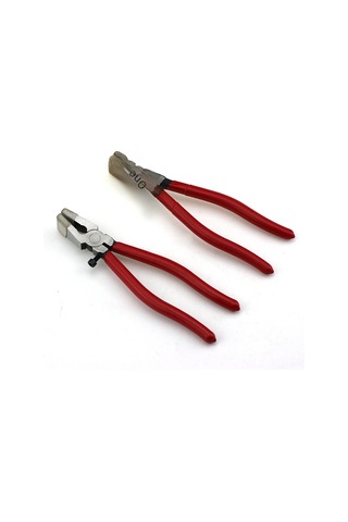 Yunboo 8 İnç Cam Kenar Düzeltici Pense, Kırmızı Saplı Ergonomik Tasarım, Cam İşleri İçin Hassas Kullanım, Dayanıklı Konstruksiyon