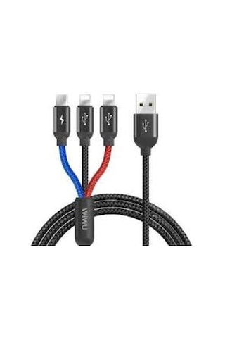 Baseus Three Primary Lightning-Micro-Type C 3-in-1 Kablo 3.5A 30C