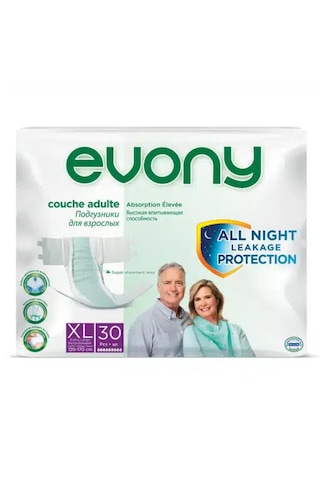 Evony Bel Bantlı Yetişkin Hasta Bezi XL 30'lu Evony Bel Bantlı Yetişkin Hasta Bezi XL 30'lu