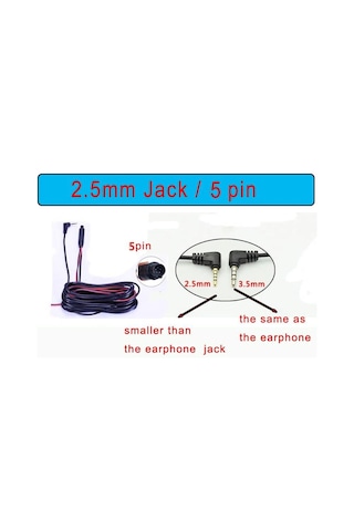 Novatek General Plus 5 Pin Araç Kamera Av Kablosu 6 Metre N11.11