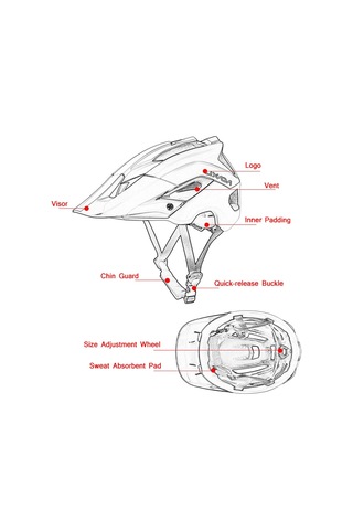 Lixada Jc-006 Dağ Bisikleti Kaskı Beyaz