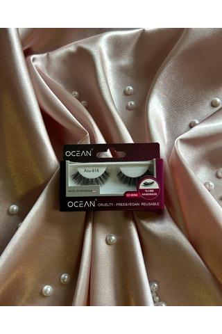 Ocean Asu 818 5d Mink Doğal Görünümlü Şerit Takma Kirpik Tekrar Kullanılabilir Vegan