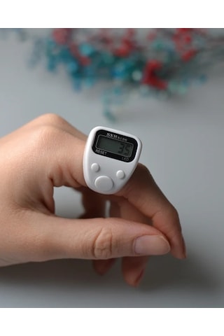 Mini Işıklı Zikirmatik Beyaz