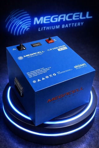 Megacell 12.8v 630ah Lifepo4 Lityum Demir Fosfat Akü Bluetoothlu