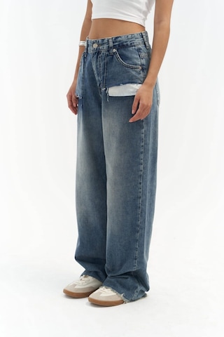 Mai Collection Mai Studios Co. Kai Cep Detay Mavi Jean Pantolon Mavi