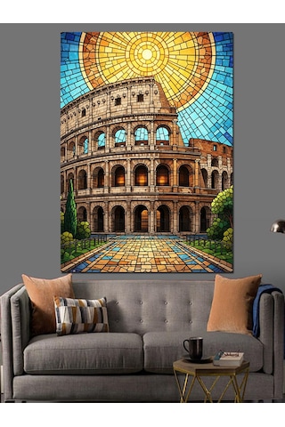 Ahşap Tablo Kolezyum İtalya Sanat Eseri İnsan Figürlü Tablolar