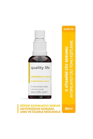 Quality Life Aydınlatıcı ve Cilt Tonu Eşitleyici Vitamin C Serum 30 ML