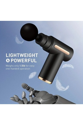 Fochsia Black Taşınabilir Derin Doku Masaj Tabancası Yüksek Tork Motoru 6 Hız 4 Başlık Usb Şarj Altın