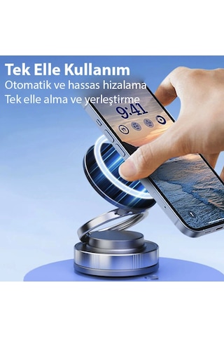 Premium Mıknatıslı Çok Güçlü 360 Derece Araç İçi Telefon Tutucu Clio Megane Austral İçin