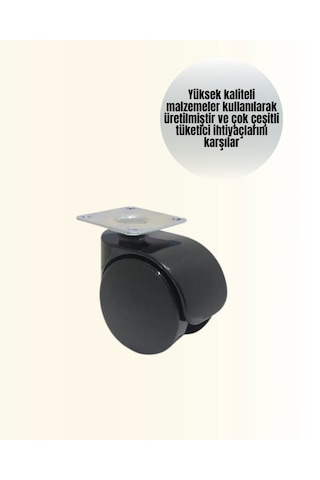 Halı Ve Beton Uyumlu Kilitsiz Mobilya Tekerleği 4 Lü Renkli