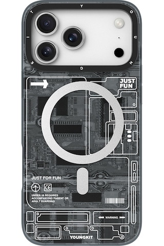 Apple Uyumlu iPhone 17 Pro Max Kılıf M-safeli Kamera Denetim Butonlu Youngkit Technology Seri Kapak Siyah Siyah