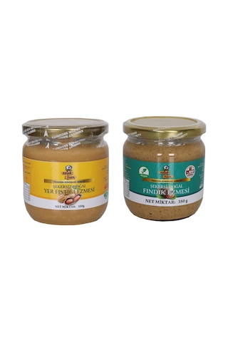Adress Şekersiz Fındık Ezmesi ve Yer Fıstığı Ezmesi 2 x 350 G