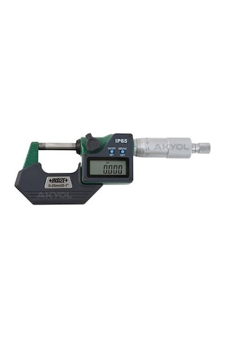 Insize 3108-25a Dijital Mikrometre Üç Tuşlu 0-25mm Toza Ve Suya